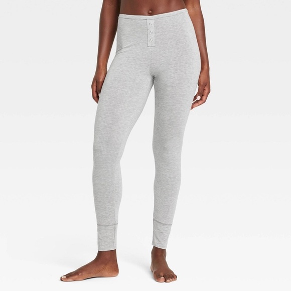 Women's Auden Ultra Thin Lounge Leggings Gray Medium - Picture 1 of 6
